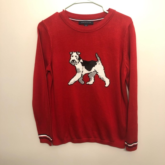 Tommy Hilfiger Sweaters - Tommy Hilfiger Terrier Dog Sweater red soft medium